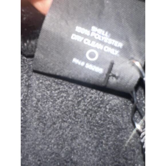 Express Faux Fur Coat Womens XS Black Plush Teddy Open Front Shawl Collar Winter - Picture 5 of 7